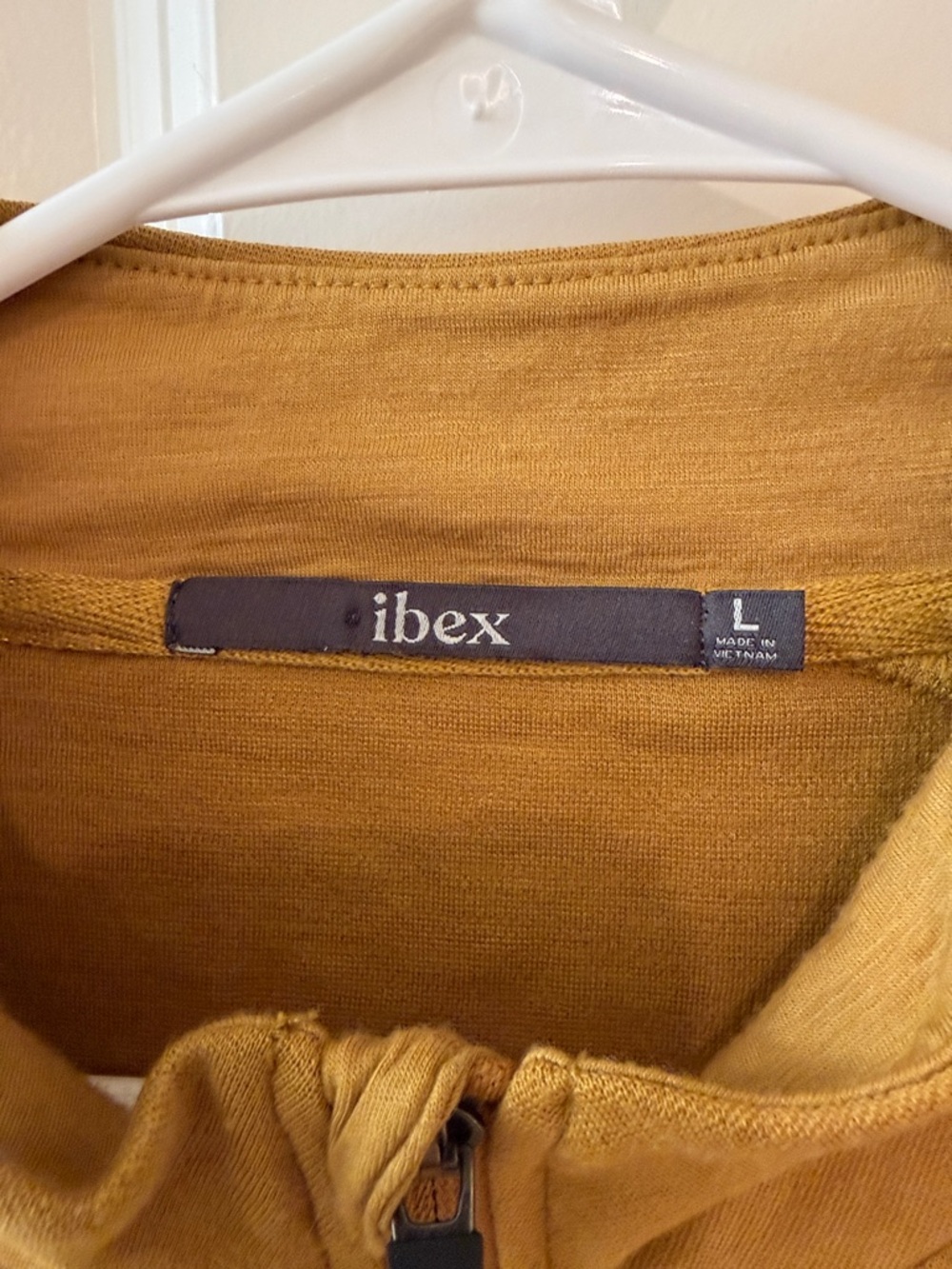 ibex Men's Zip-Up Sweater Jacket - Mustard Yellow - Picture 2 of 8